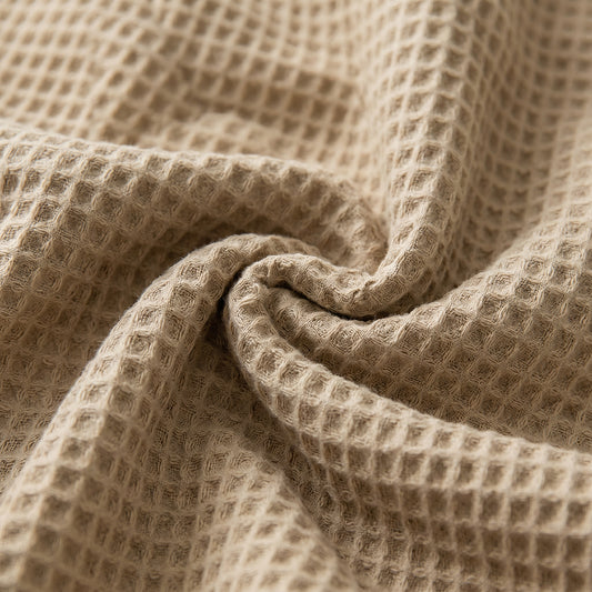 Soft Fresh Raised Texture Cotton Waffle Duvet Cover Fabric - Image 1
