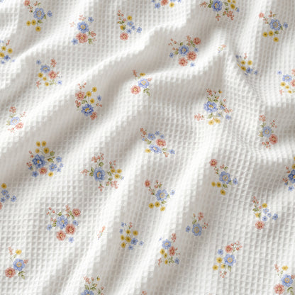 Soft Fresh Raised Texture Cotton Waffle Duvet Cover Fabric - Image 3