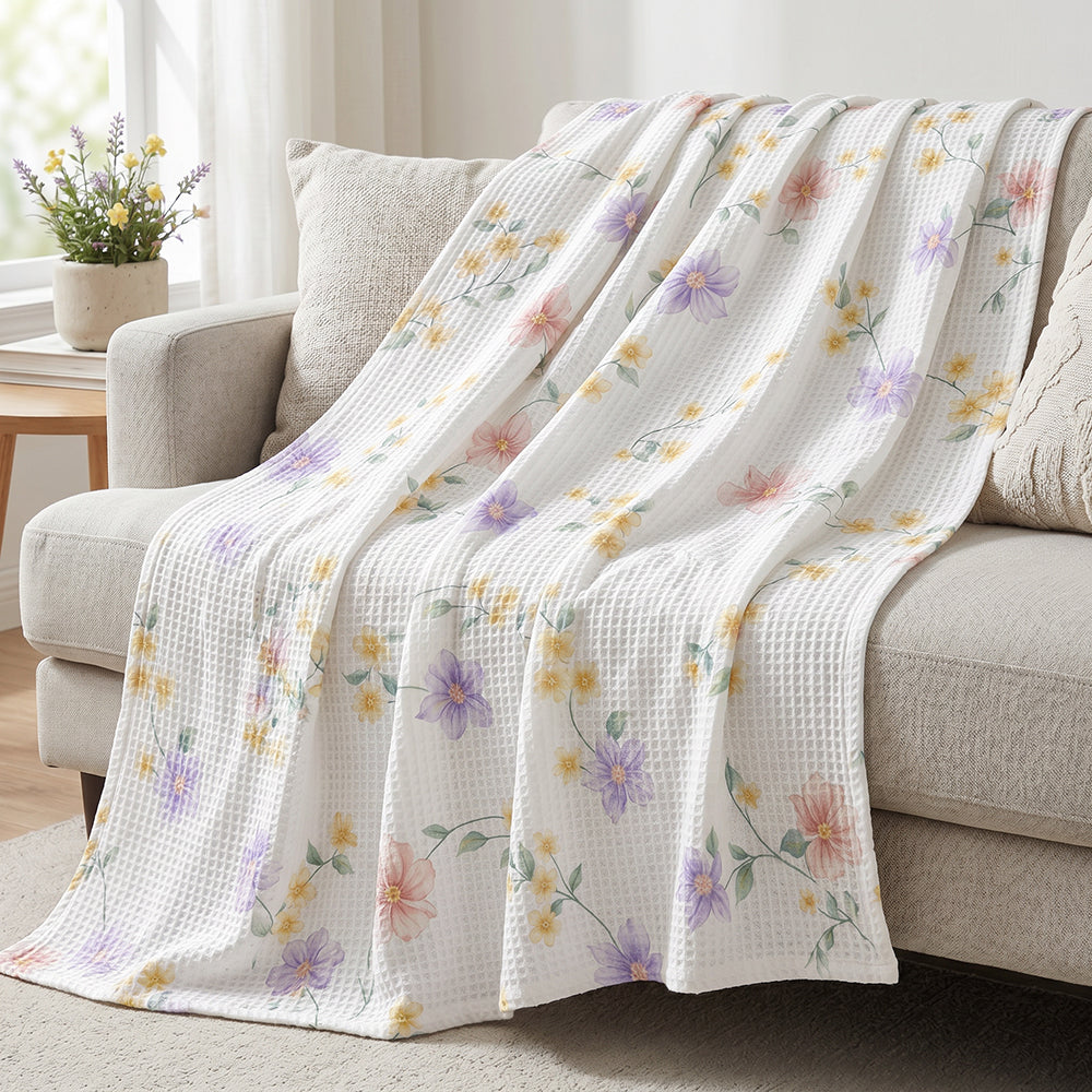 Soft Fluffy Airy Cotton Waffle Blanket Fabric - Image 2