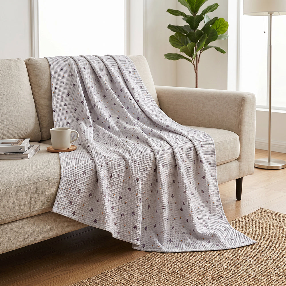 Premium Thick Soft Warm Cotton Waffle Blanket Fabric - Image 3