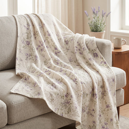 Fresh Comfortable Natural Cotton Touch Cotton Waffle Duvet Cover Fabric - Image 2