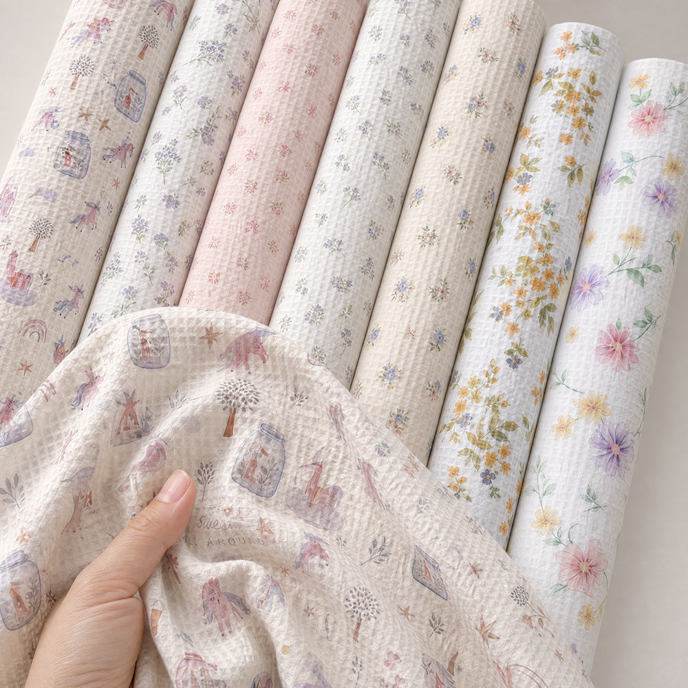Fresh Comfortable Natural Cotton Touch Cotton Waffle Duvet Cover Fabric - Image 3