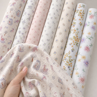 Fresh Comfortable Natural Cotton Touch Cotton Waffle Duvet Cover Fabric - Image 3