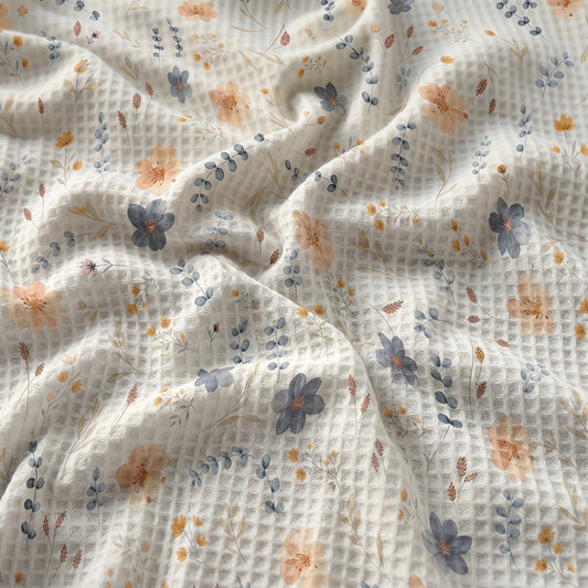 Soft Fluffy Moisture Absorbing Cotton Waffle Casual Blanket Fabric - Image 2