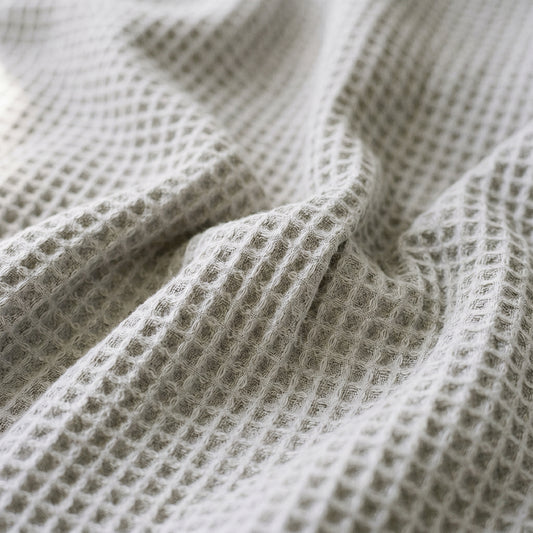 Custom Printed Soft Textured Cotton Waffle Sheet Fabric - Image 1