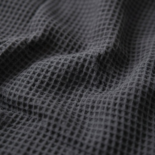 Natural Soft Fluffy Comfortable Cotton Waffle Bedding Blanket Fabric - Image 2