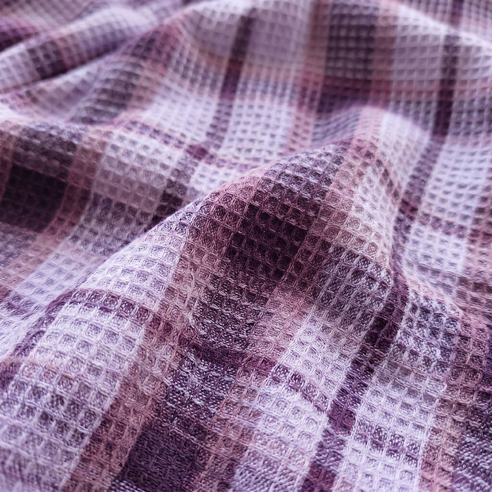 3D Textured Soft Washable Cotton Polyester Waffle Duvet Cover Fabric - Image 3