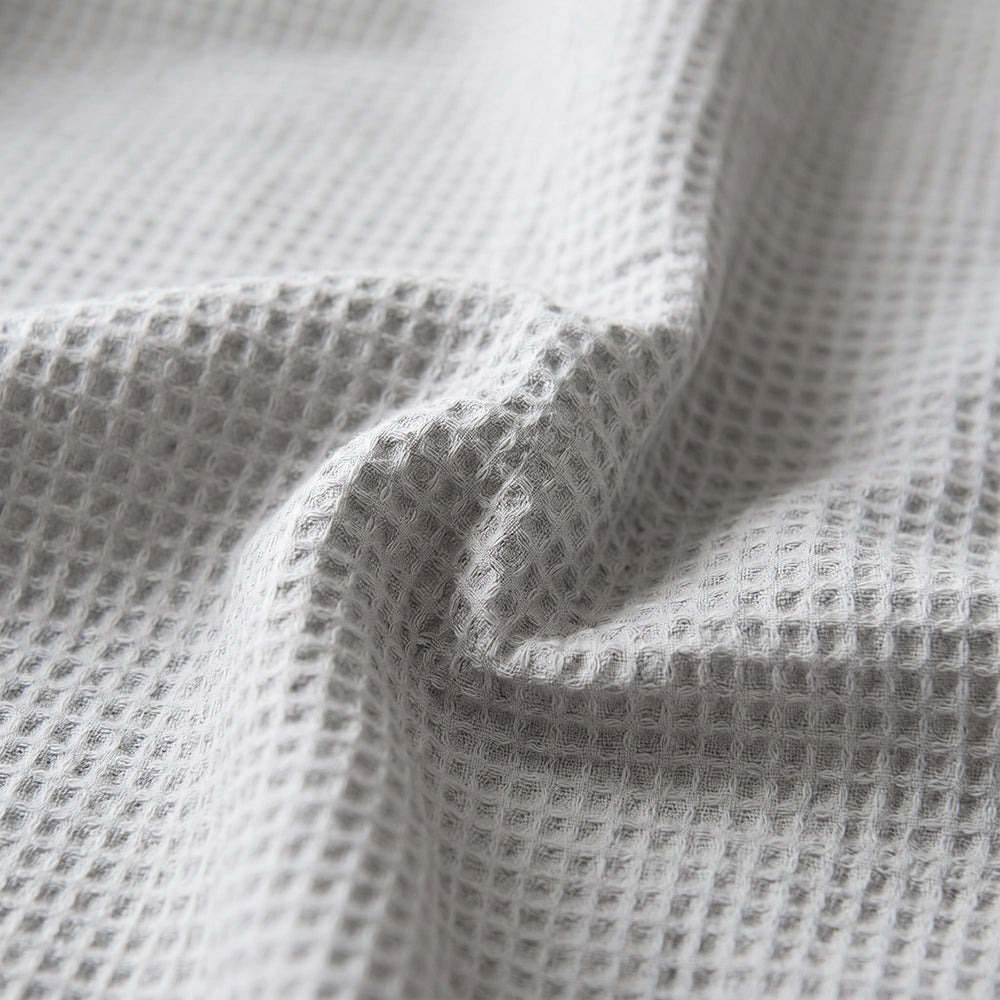 Soft Moisture Absorbing Breathable Cotton Polyester Waffle Bedding Set Fabric - Image 1