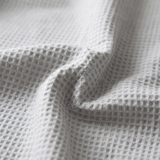 Soft Moisture Absorbing Breathable Cotton Polyester Waffle Bedding Set Fabric - Image 1