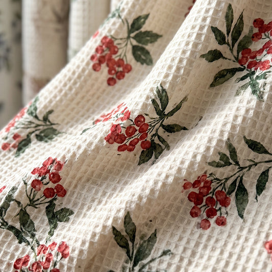 Soft Skin Friendly Durable Wrinkle Resistant Cotton Polyester Waffle Sheet Fabric - Image 1