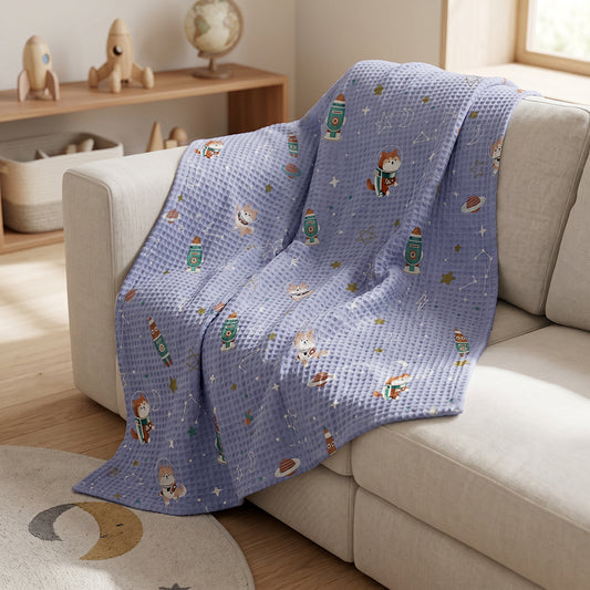 Soft Skin Friendly Durable Wrinkle Resistant Cotton Polyester Waffle Sheet Fabric - Image 2