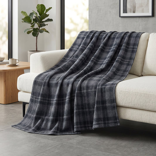 Natural Cotton Touch Crisp Durable Cotton Polyester Waffle Home Decor Fabric - Image 2