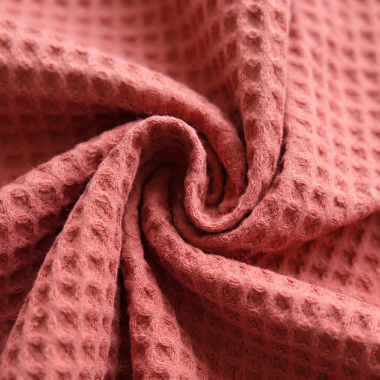 Dyed Printed 3D Textured Cotton Polyester Waffle Bedding Fabric - Image 1