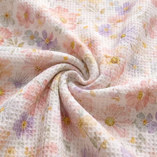 Soft Wear Resistant Comfortable Cotton Polyester Waffle Duvet Bedding Fabric - Image 1