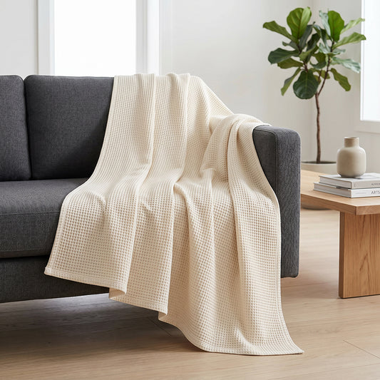 Soft Wear Resistant Comfortable Cotton Polyester Waffle Duvet Bedding Fabric - Image 2