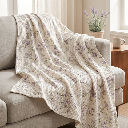 Premium Fluffy Shape Retaining Cotton Polyester Waffle Casual Blanket Fabric - Image 3