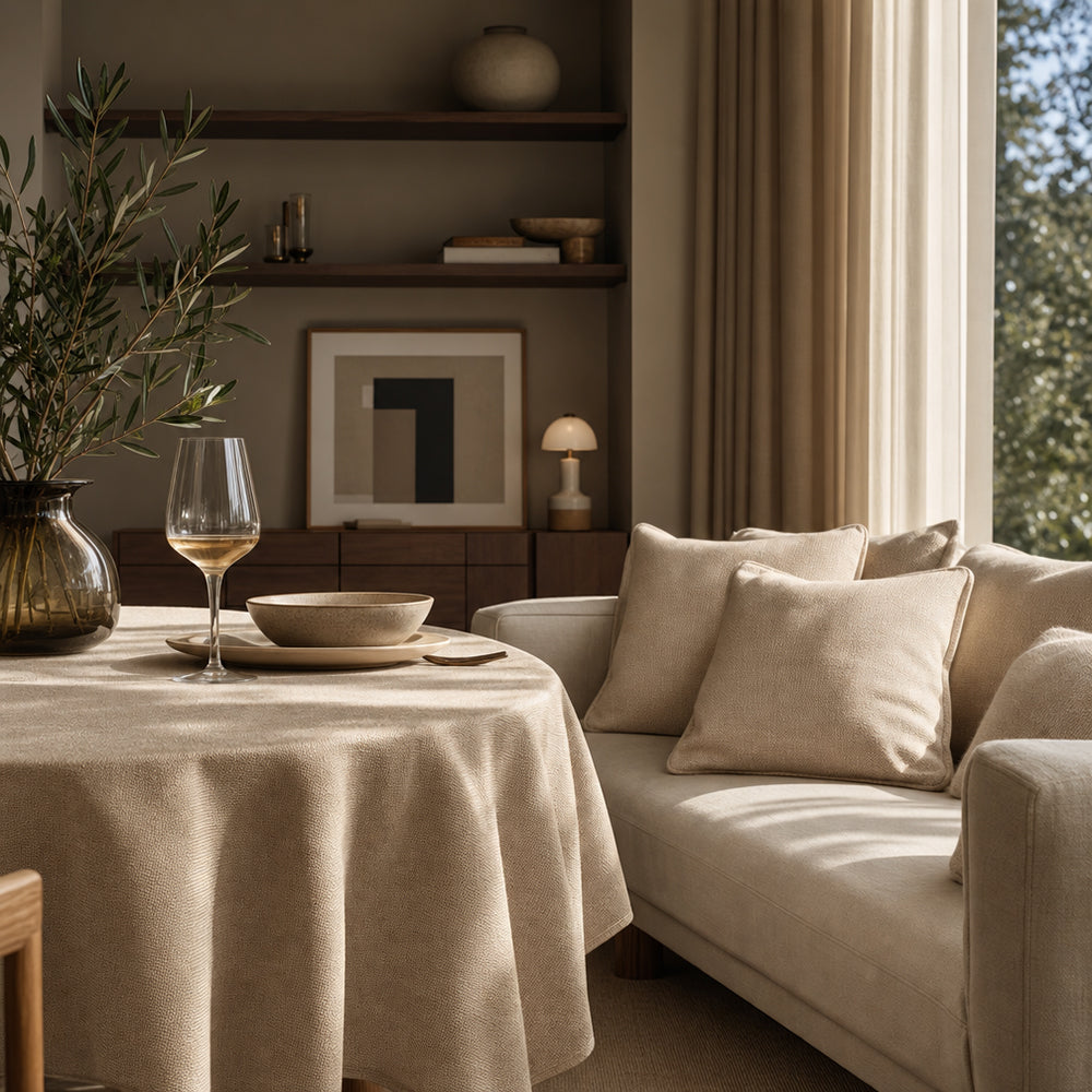 Natural Linen Texture Fine Smooth Bamboo Fiber Home Textile Fabric - Image 3
