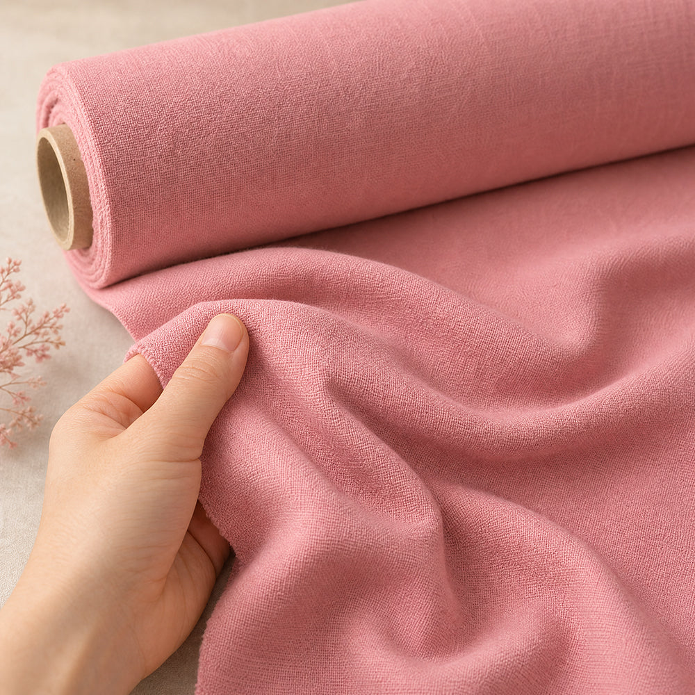 Premium Smooth Skin Friendly Natural Drapey Linen Bamboo Bed Linen Fabric - Image 4