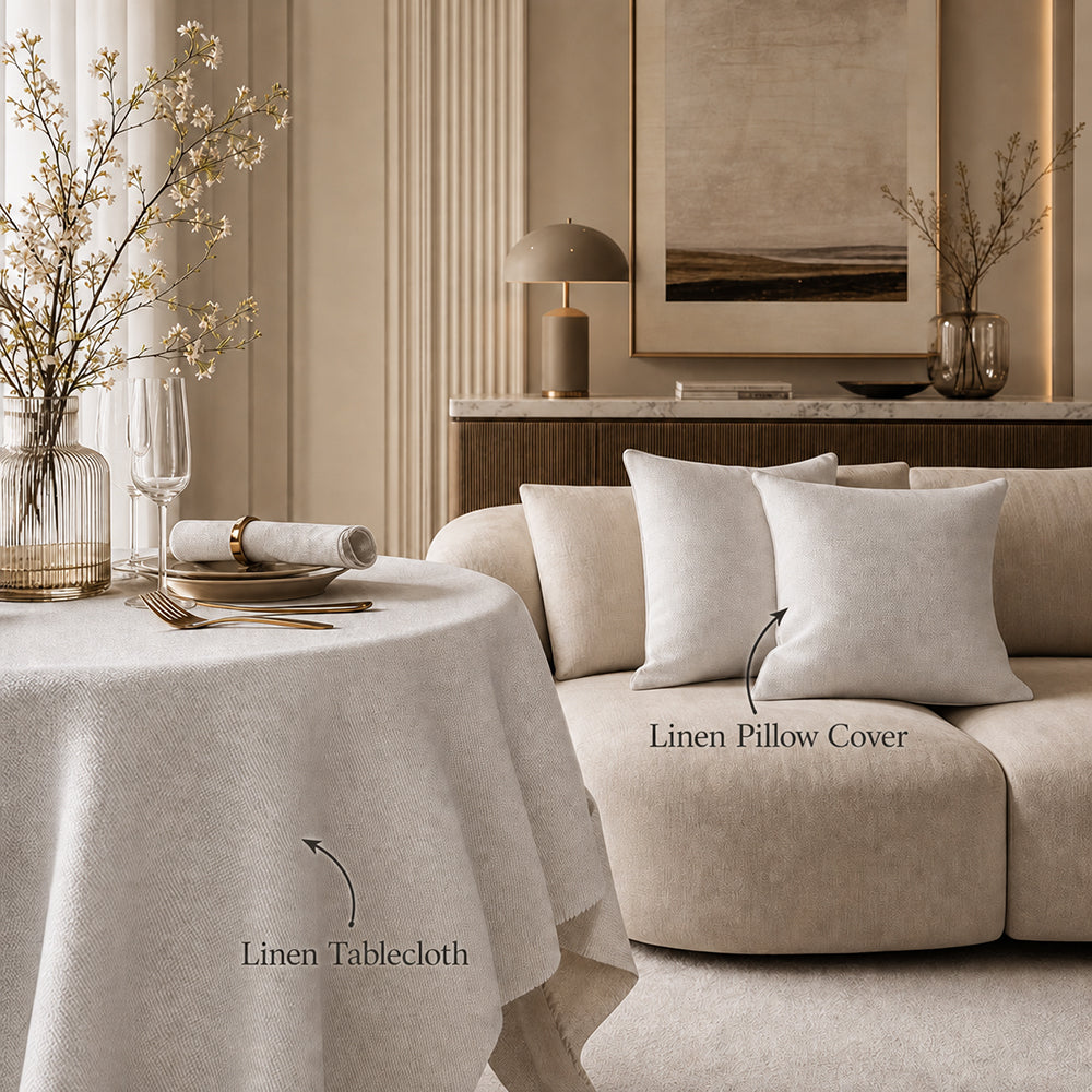 Fresh Breathable Moisture Wicking Linen Bamboo Sheet Duvet Fabric - Image 1