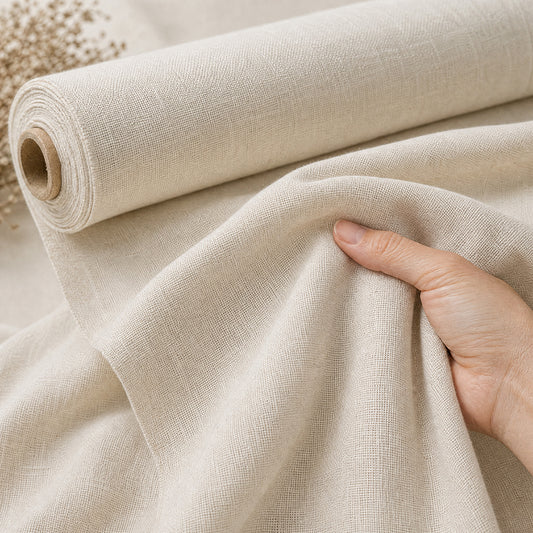 Natural Fresh Soft Skin Friendly Linen Bamboo Bedding Set Fabric - Image 1