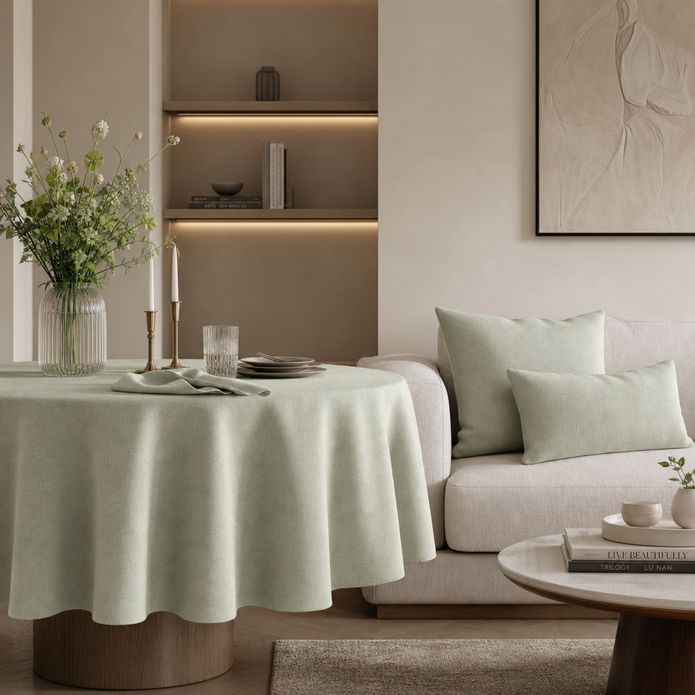 Luxury Natural Linen Texture Bamboo Fiber Bed Linen Fabric - Image 3