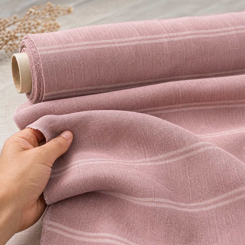 Smooth Skin Friendly Drapey Comfortable Linen Viscose Spandex Sheet Fabric - Image 2
