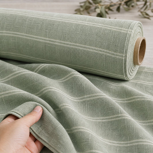 Natural Linen Texture Smooth Stretch Linen Viscose Spandex Home Textile Fabric - Image 1