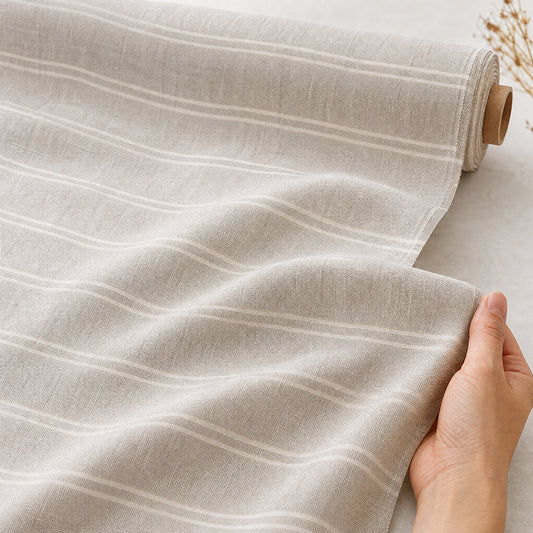 Premium Skin Friendly Smooth Natural Drapey Linen Viscose Spandex Bed Linen Fabric - Image 1