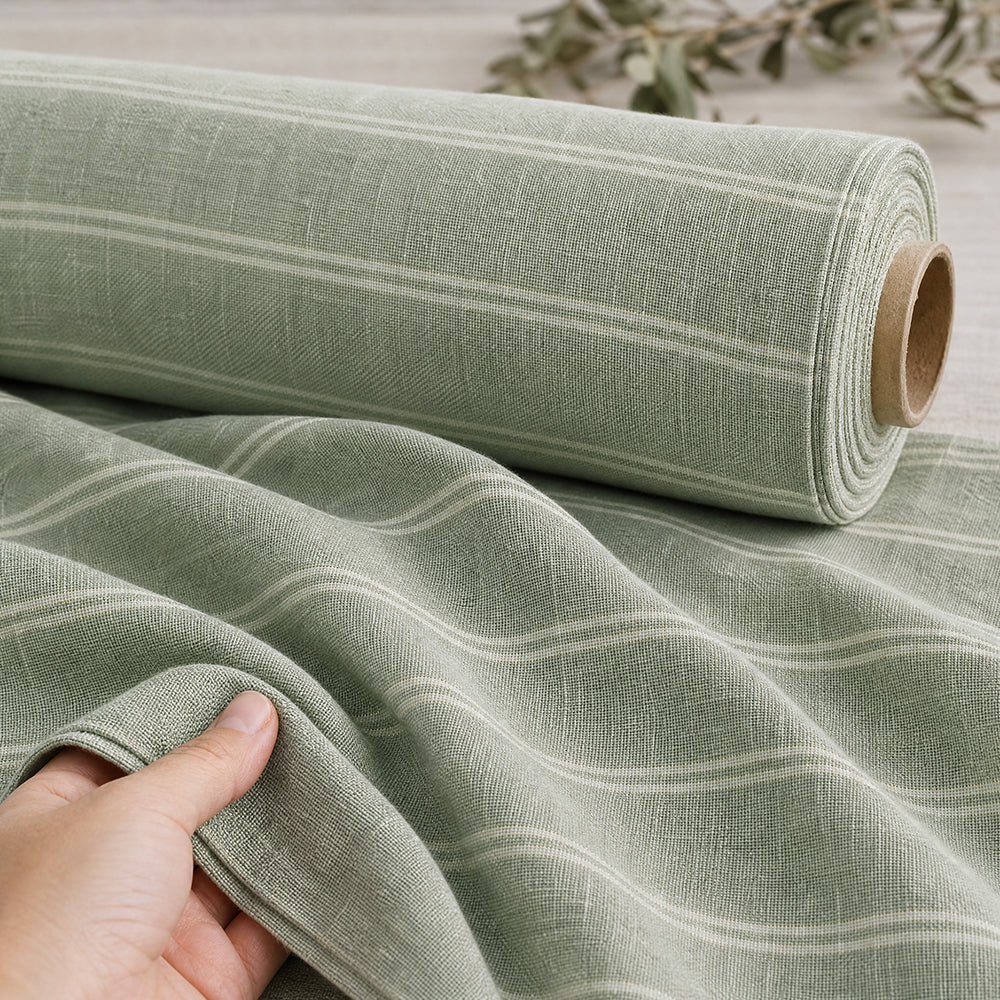 Soft Drapey Stretch Comfortable Linen Viscose Spandex Sheet Fabric - Image 4