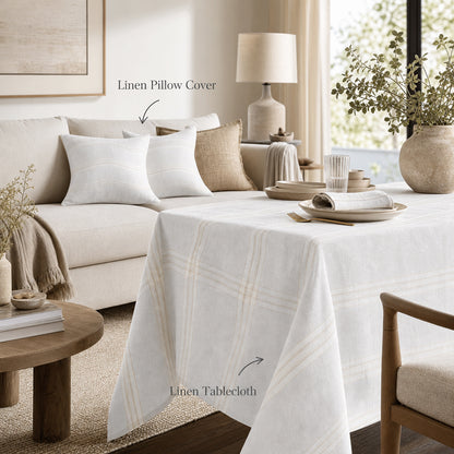 Soft Smooth Natural Drapey Linen Viscose Spandex Home Bedding Fabric - Image 3