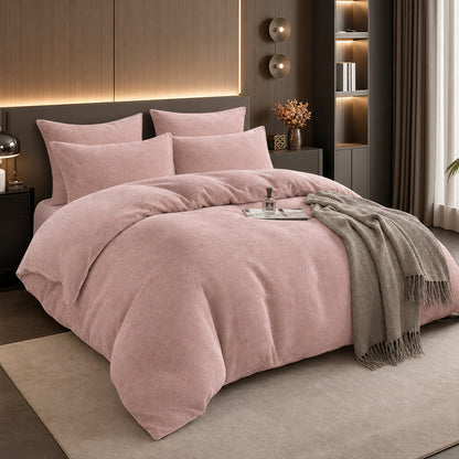 Luxury Natural Textured Smooth Breathable Linen Tencel Duvet Cover Fabric - Image 2