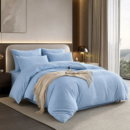 Fine Smooth Moisture Absorbing Comfortable Linen Lyocell Bedding Set Fabric - Image 2