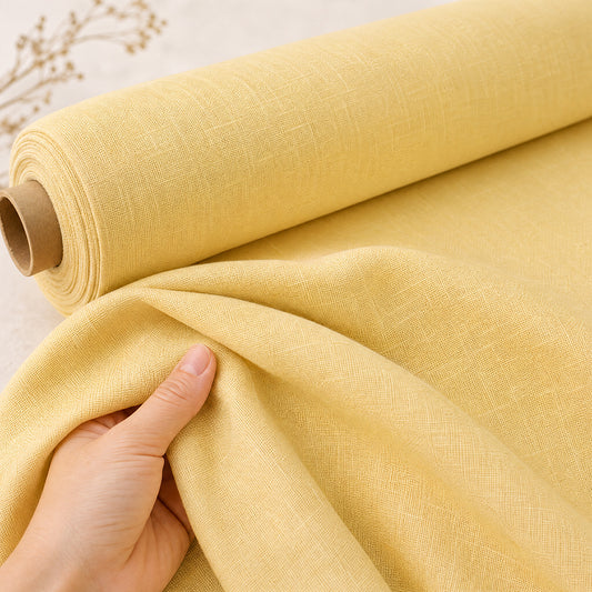 Soft Fine Natural Textured Linen Tencel Cushion Cover Fabric - Image 2
