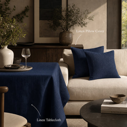Printed Pattern Elegant Smooth Linen Lyocell Tablecloth Fabric - Image 4