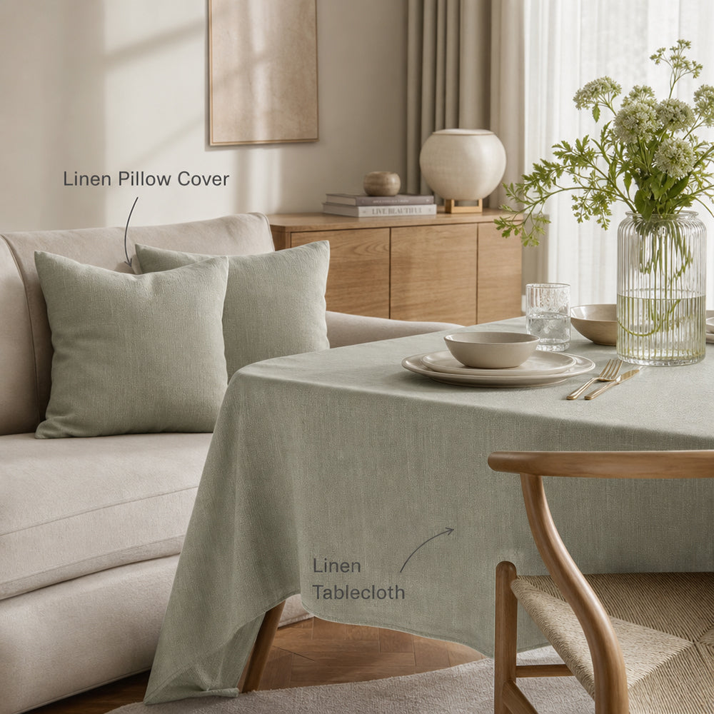 Fine Skin Friendly Breathable Comfortable Linen Tencel Cushion Fabric - Image 1