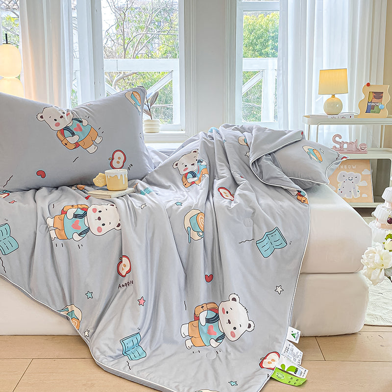 Cute Cartoon Pattern Skin Friendly Cooling Nylon Spandex Sheet Fabric - Image 4