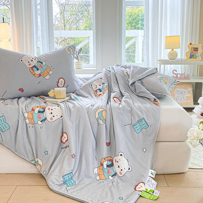 Cute Cartoon Pattern Skin Friendly Cooling Nylon Spandex Sheet Fabric - Image 4