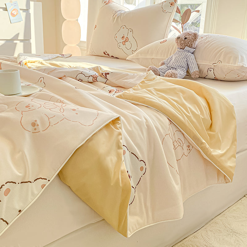Soft Cool Breathable Comfortable Cartoon Printed Bedding Set Fabric - Image 1