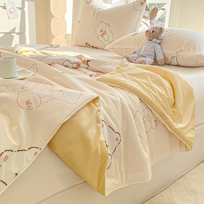 Soft Cool Breathable Comfortable Cartoon Printed Bedding Set Fabric - Image 1