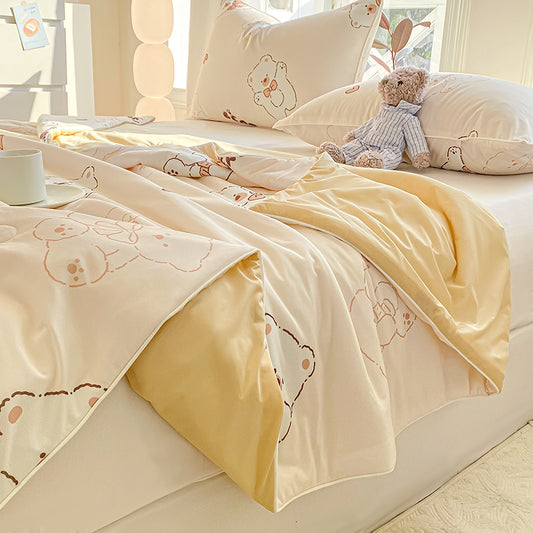 Soft Cool Breathable Comfortable Cartoon Printed Bedding Set Fabric - Image 1