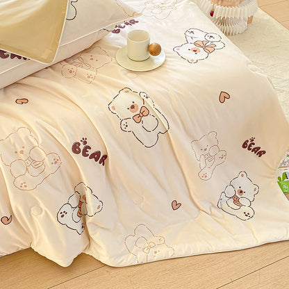 Soft Cool Breathable Comfortable Cartoon Printed Bedding Set Fabric - Image 2