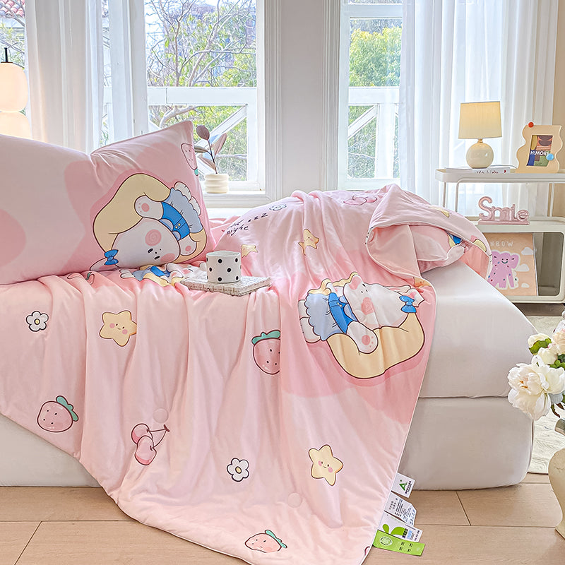 Premium Stretchy Smooth Ice Touch Cartoon Printed Duvet Cover Fabric - Image 2
