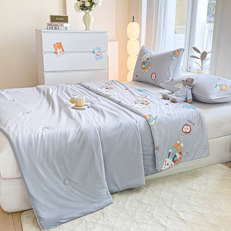 Soft Cooling Cartoon Printed Nylon Spandex Summer Duvet Cover Fabric - Image 3