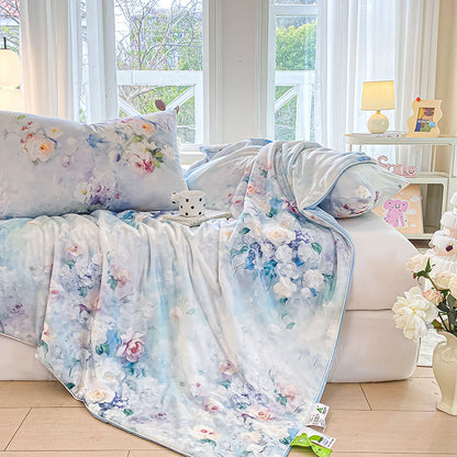 Smooth Stretch Cooling Comfortable Cartoon Printed Nylon Spandex Bedding Set Fabric - Image 1