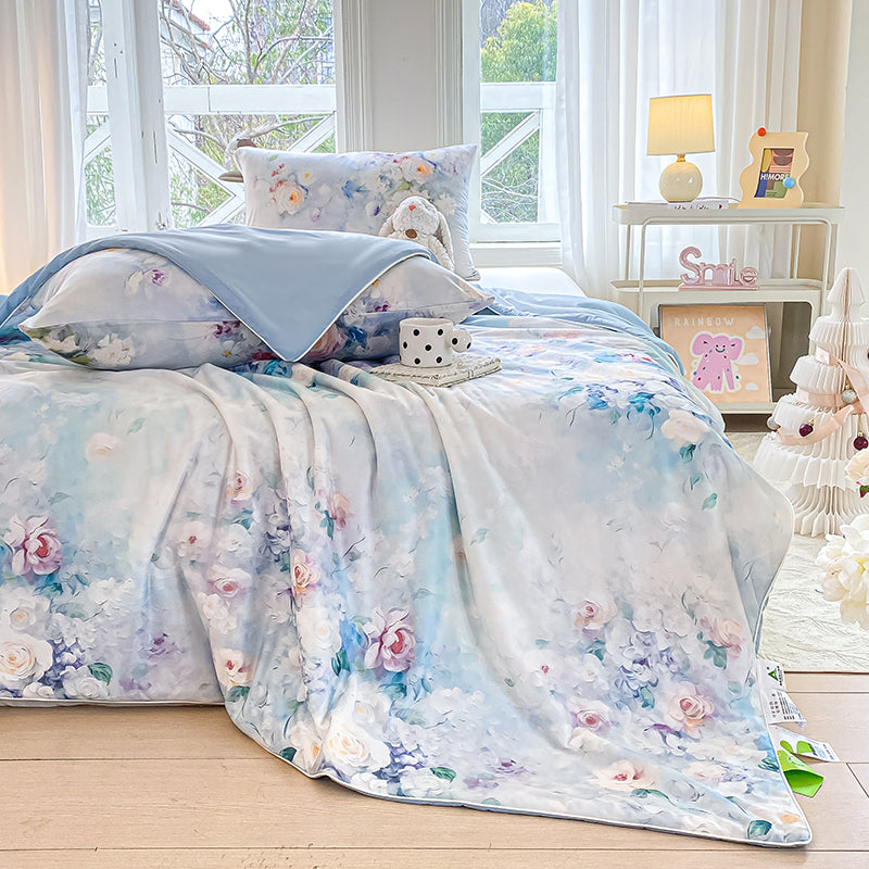 Premium Cute Cartoon Printed Cool Smooth Nylon Spandex Flat Sheet Fabric - Image 1