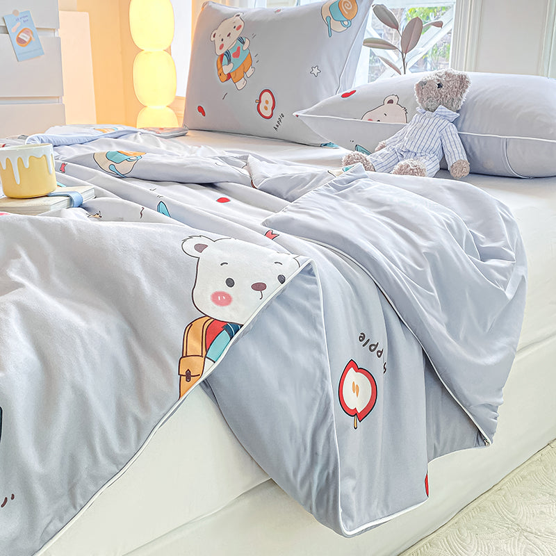 Luxury Ice Silk Touch Smooth Cartoon Printed Nylon Spandex Mattress Cover Fabric - Image 2
