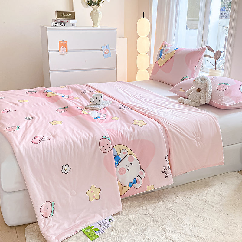 Summer Fresh Ice Touch Skin Friendly Cartoon Printed Bedding Fabric - Image 3