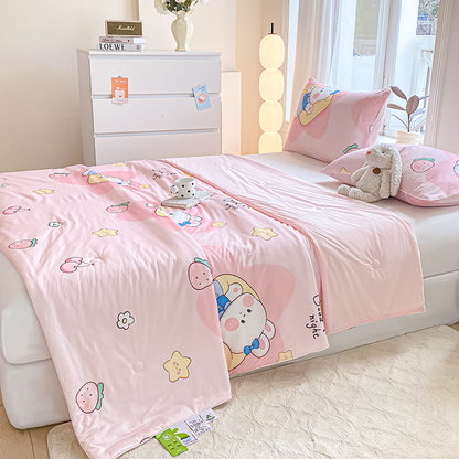 Summer Fresh Ice Touch Skin Friendly Cartoon Printed Bedding Fabric - Image 3