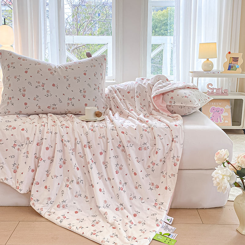 Fresh Cartoon Printed Soft Stretch Summer Duvet Cover Fabric - Image 1