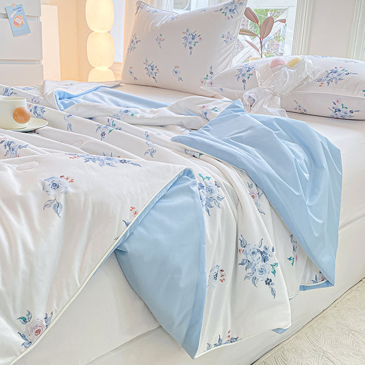 Skin Friendly Cool Smooth Comfortable Cartoon Printed Bed Linen Fabric - Image 1